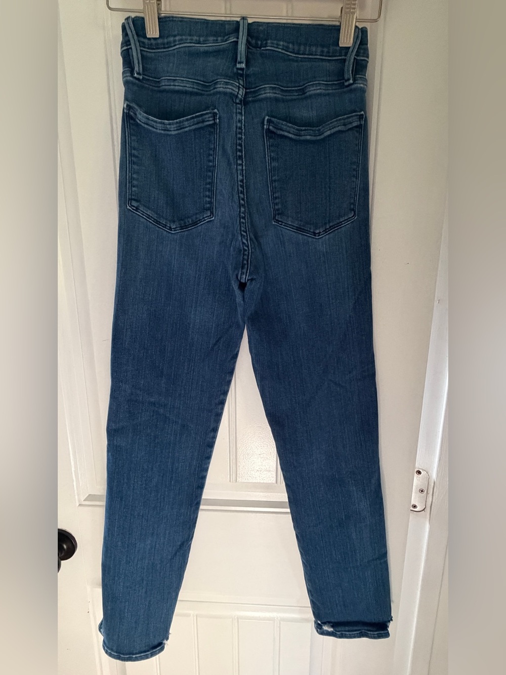 Frame Denim Women's Medium Blue Skinny Jeans - Organic Cotton